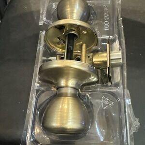 Kwikset Tylo Antique Brass Entry Door Knob 400t 5 Cp K6 V1